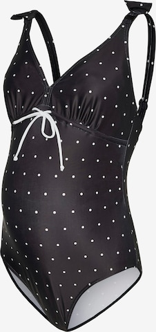 Maillot de bain MAMALICIOUS en noir : devant