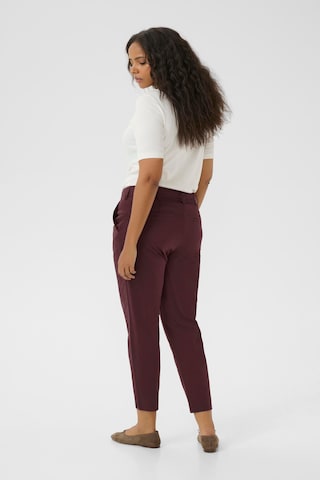 KAFFE CURVE Slimfit Broek 'Leana' in Bruin