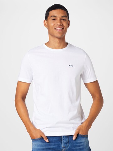 T-Shirt BOSS en blanc : devant