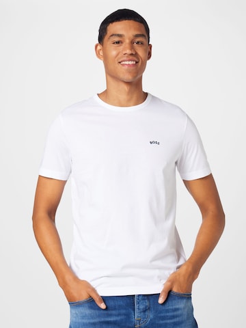 BOSS Green - Camiseta en blanco: frente