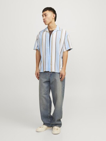 JACK & JONES Comfort fit Overhemd 'Palma Resort' in Blauw