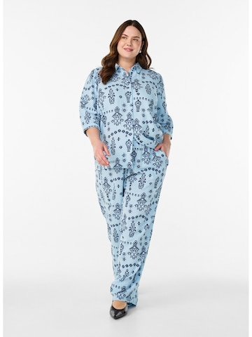 Zizzi Traditional Blouse 'VVIVA' in Blue