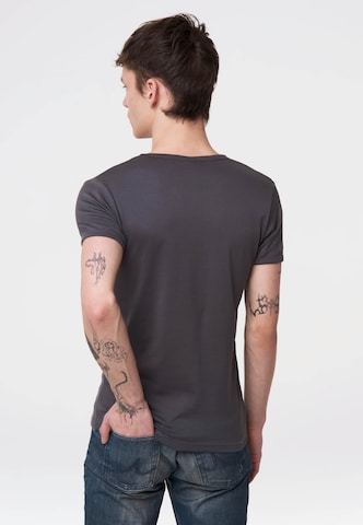 LOGOSHIRT T-Shirt 'Superman Logo' in Grau