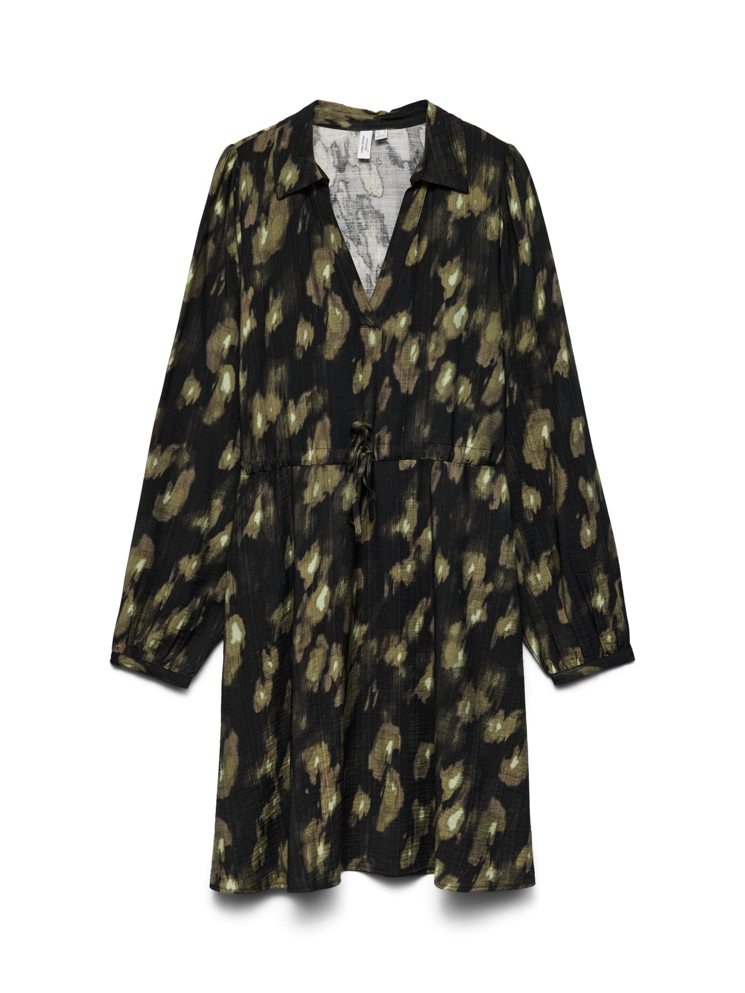 Vero Moda Curve - Vestido camisero 'VMCLanini' en negro: frente