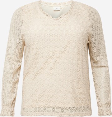 ONLY Carmakoma Bluse 'EMILA' in Beige: predná strana