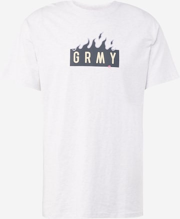 Grimey T-shirt 'CLOVEN TONGUES' i grå: framsida