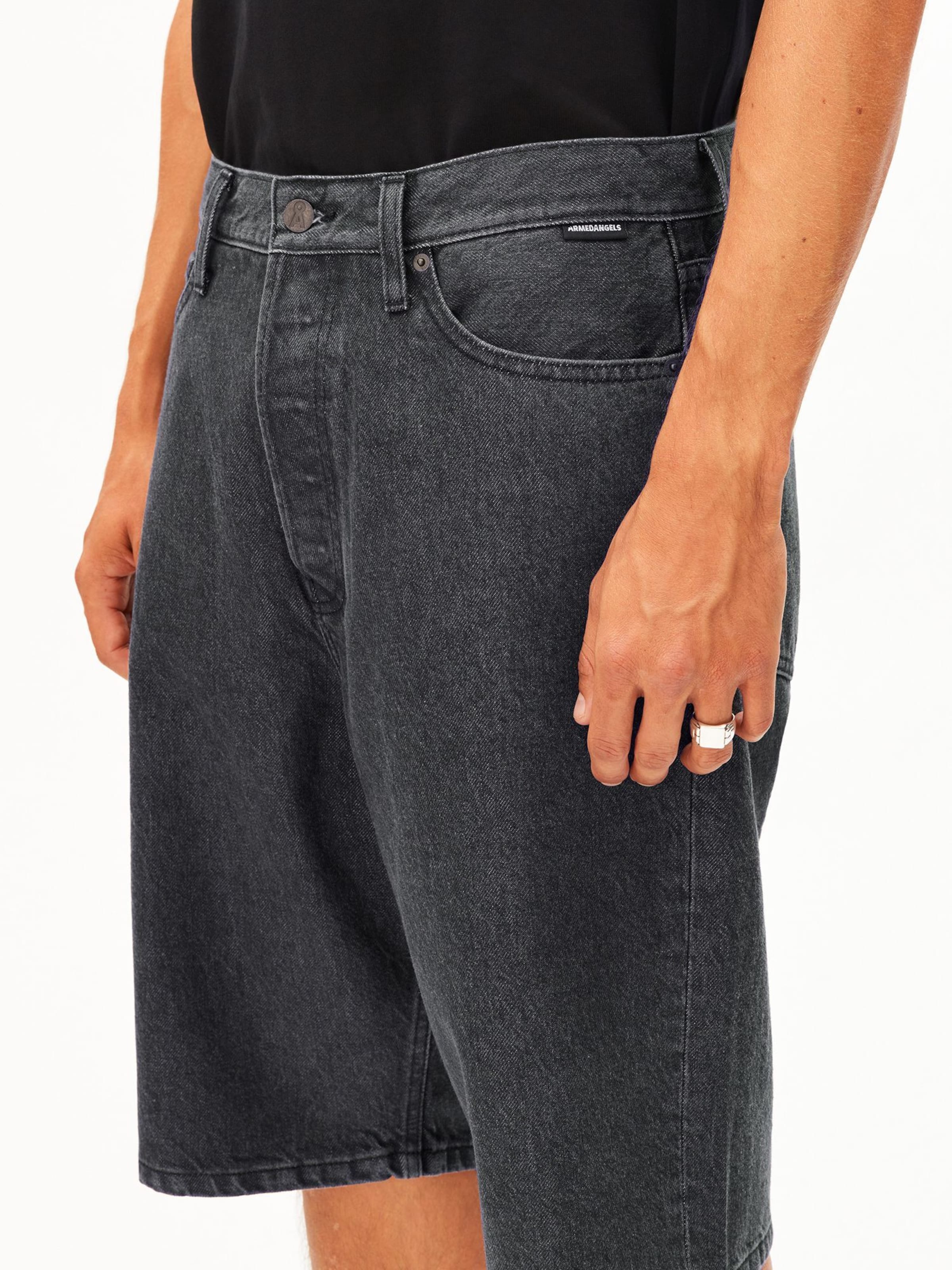 ARMEDANGELS Loose fit Pants in Black: front