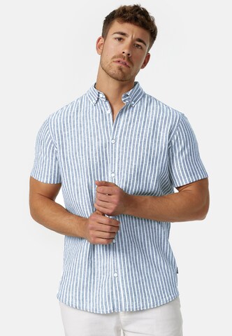 INDICODE JEANS Regular fit Overhemd ' Bravida ' in Blauw: voorkant
