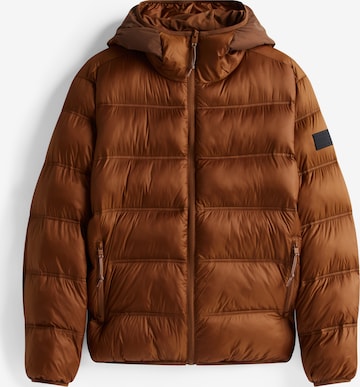 brūns Tommy Jeans Starpsezonu jaka: no priekšpuses