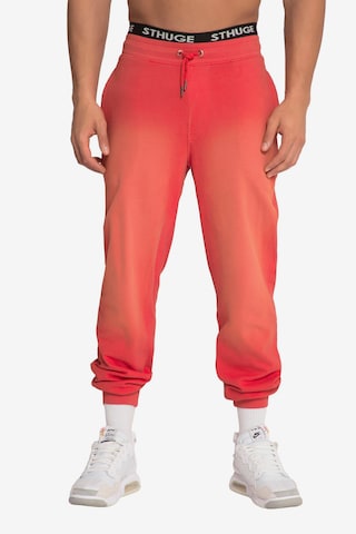 STHUGE Tapered Broek in Rood: voorkant