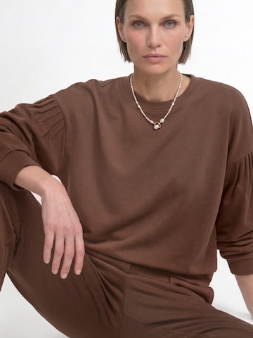Sweat-shirt Rich & Royal en marron