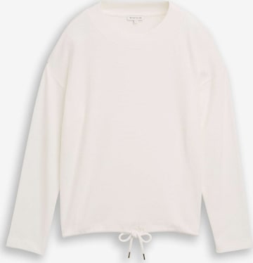 TOM TAILOR Sweatshirt in Weiß: Vorderseite