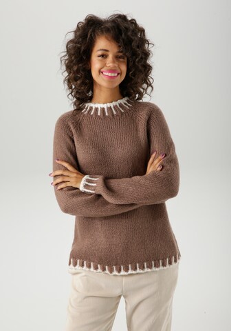Aniston CASUAL Pullover in Braun: Vorderseite