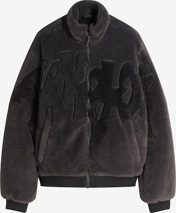 BershkaPrijelazna jakna - siva boja: prednji dio