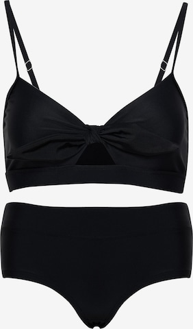 La V Bikini 'Bikini hipster broekje' in Zwart: voorkant