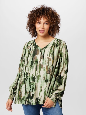 Fransa Curve Blouse 'FPISADORA' in Green: front