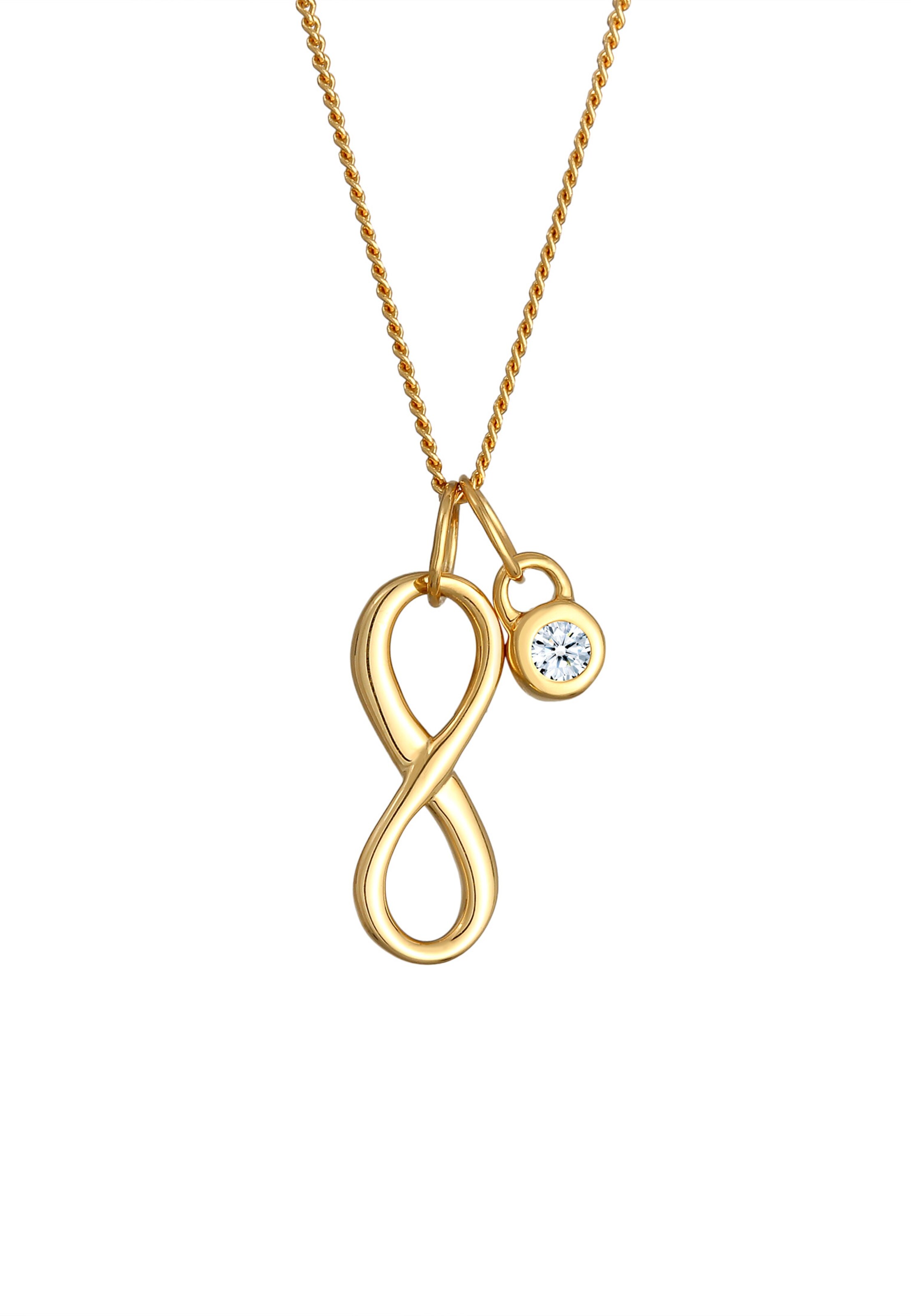 Elli DIAMONDS Ketting 'Infinity' in Goud