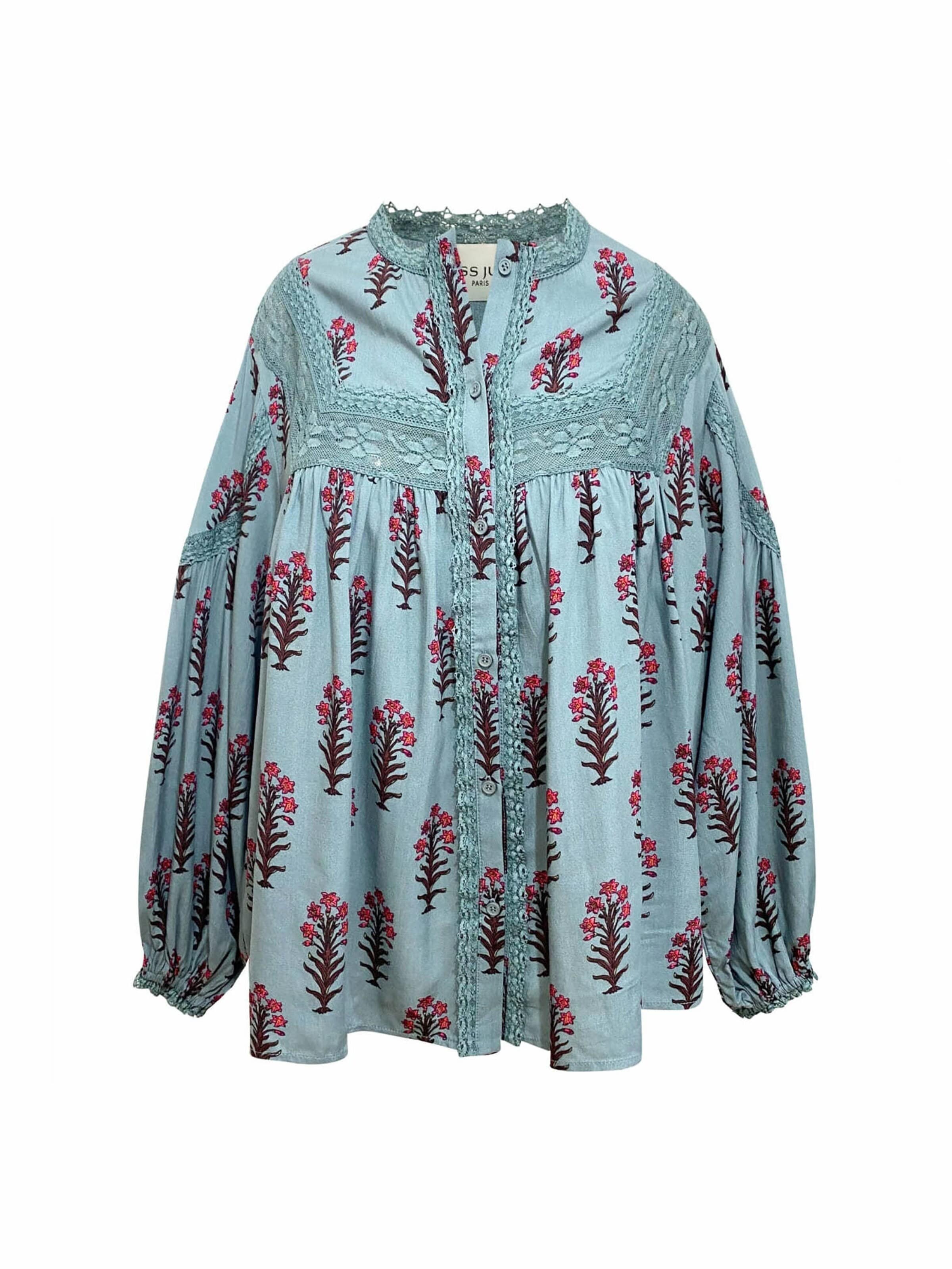 Miss June Blouse 'Lauriane' in Blue
