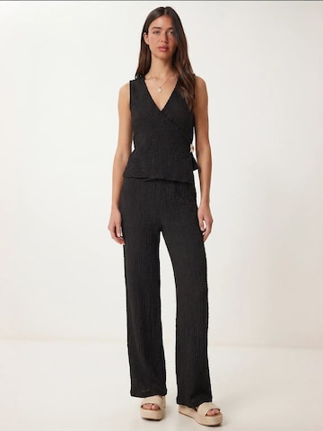 Pantalons de tailleur Happiness İstanbul en noir : devant