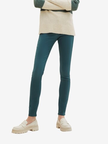 TOM TAILOR DENIM Skinny Jeans 'Nela' in Groen: voorkant