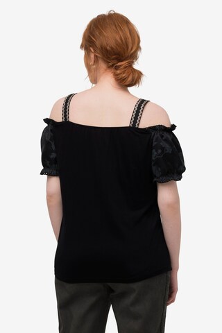 Blouse folklorique Ulla Popken en noir