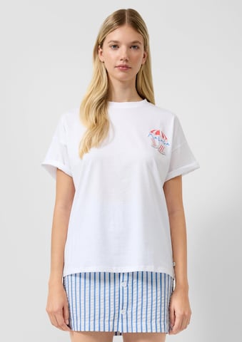 T-shirt QS en blanc : devant