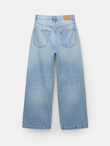 Pull&Bear Baggy Jeans 'TIRO MEDIO' in Blauw