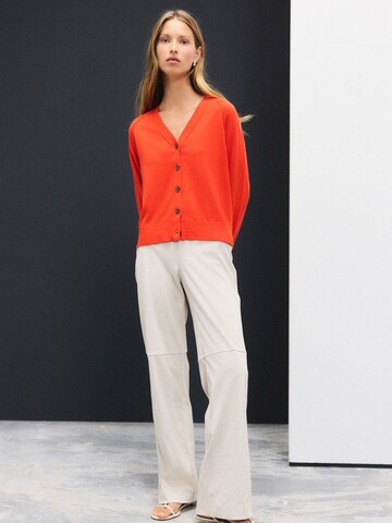 Wide Leg Pantalon Next en beige : devant