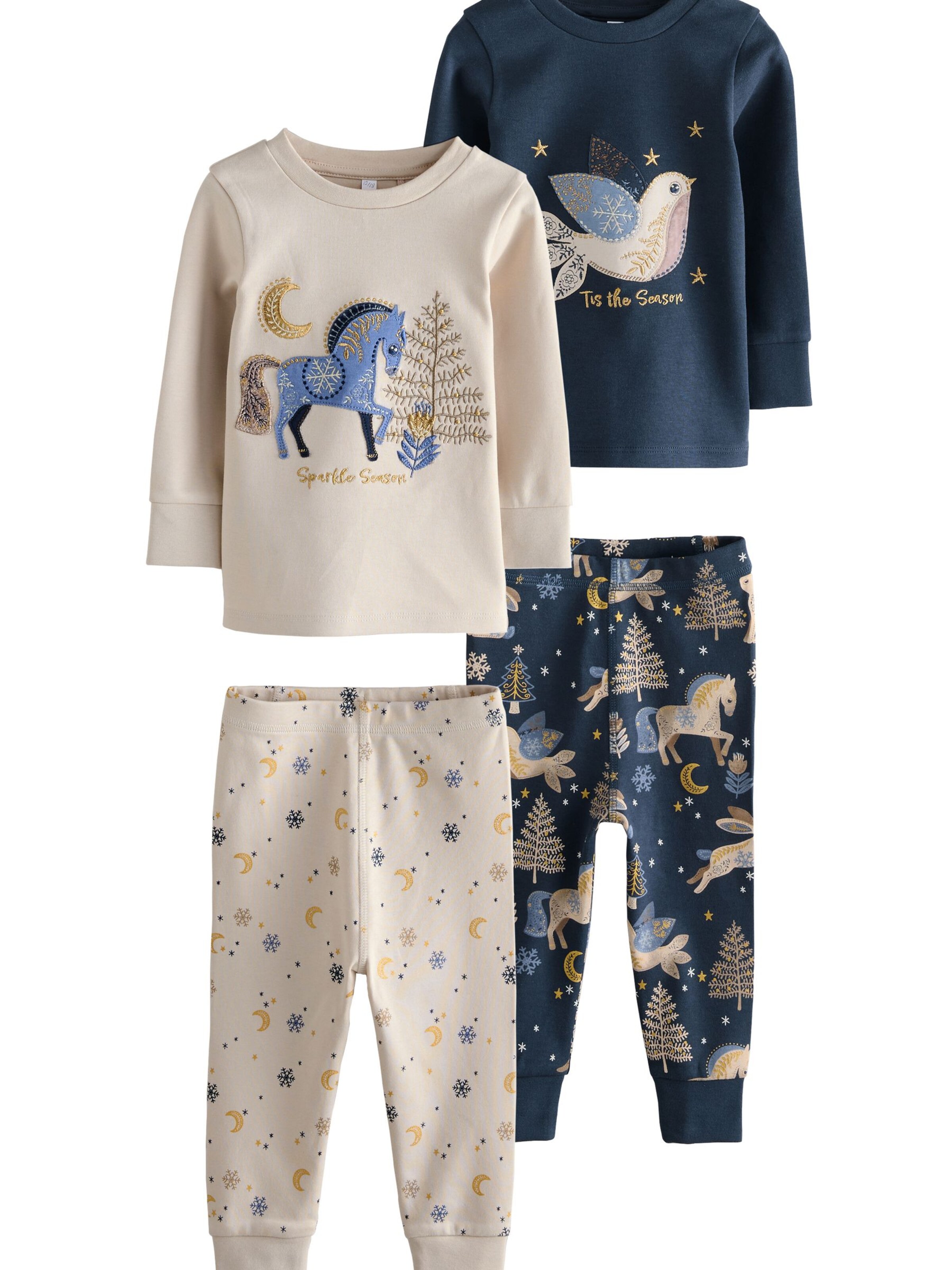 Next Yöpuku 'Weihnachts' värissä sininen: etupuoli