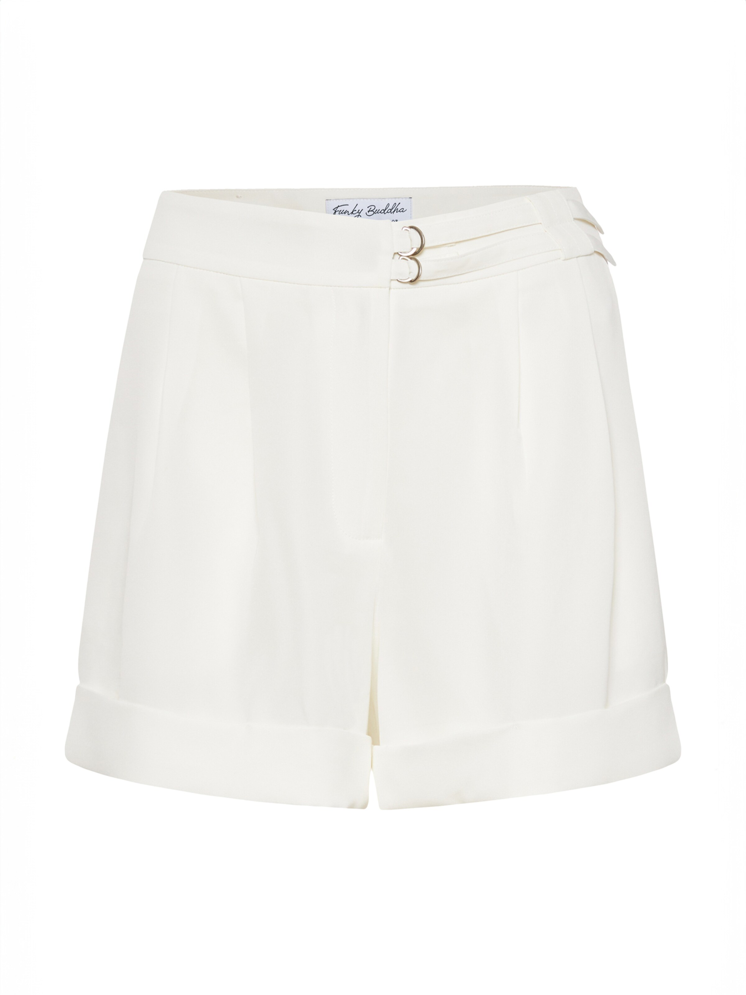 Funky Buddha Loosefit Élére vasalt nadrágok - bézs: elől