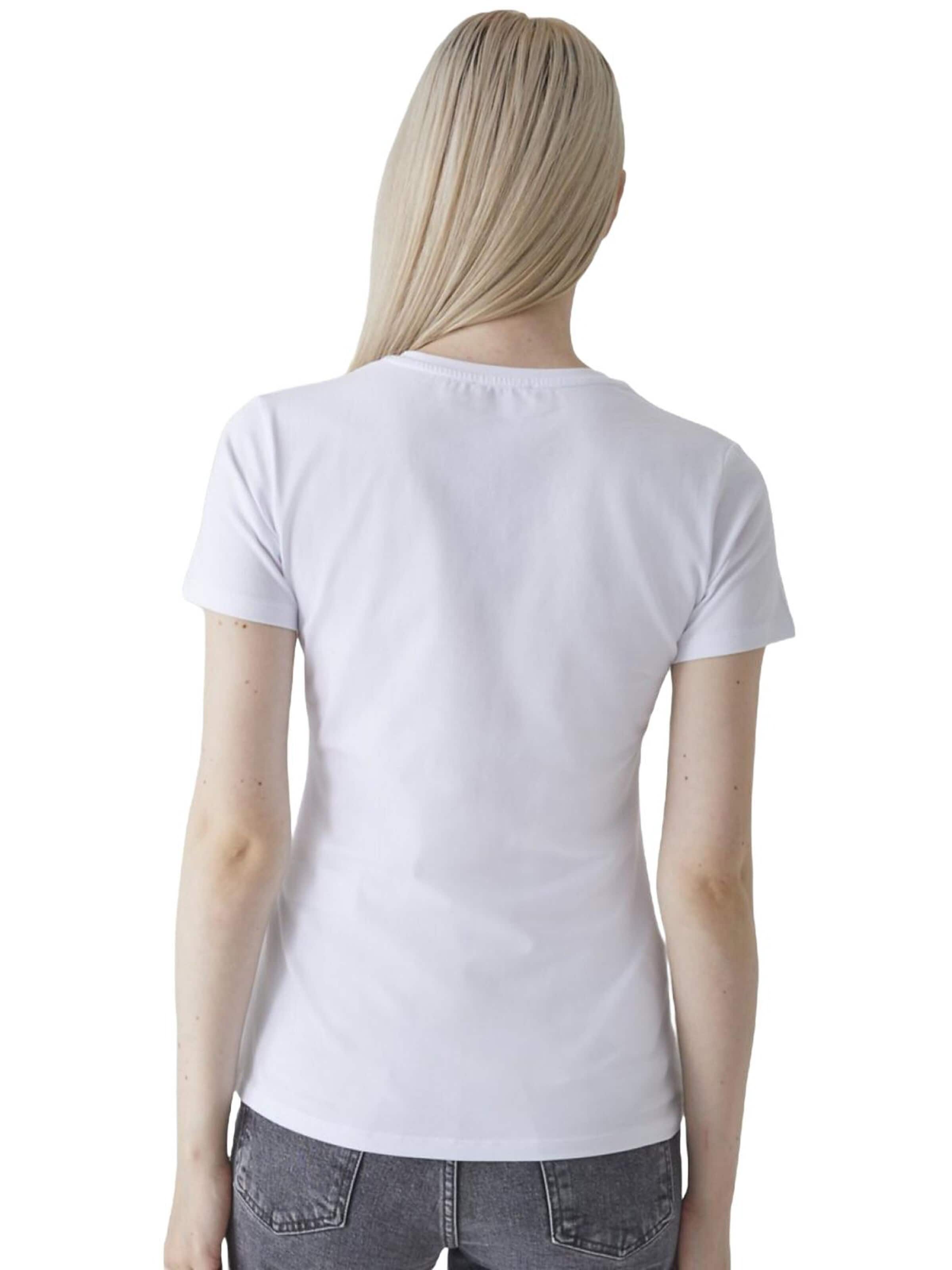 LTB Jeans Shirt 'LTB Jeans Damen Stretch-T-Shirt mit Rundhalsausschnitt' in Wit