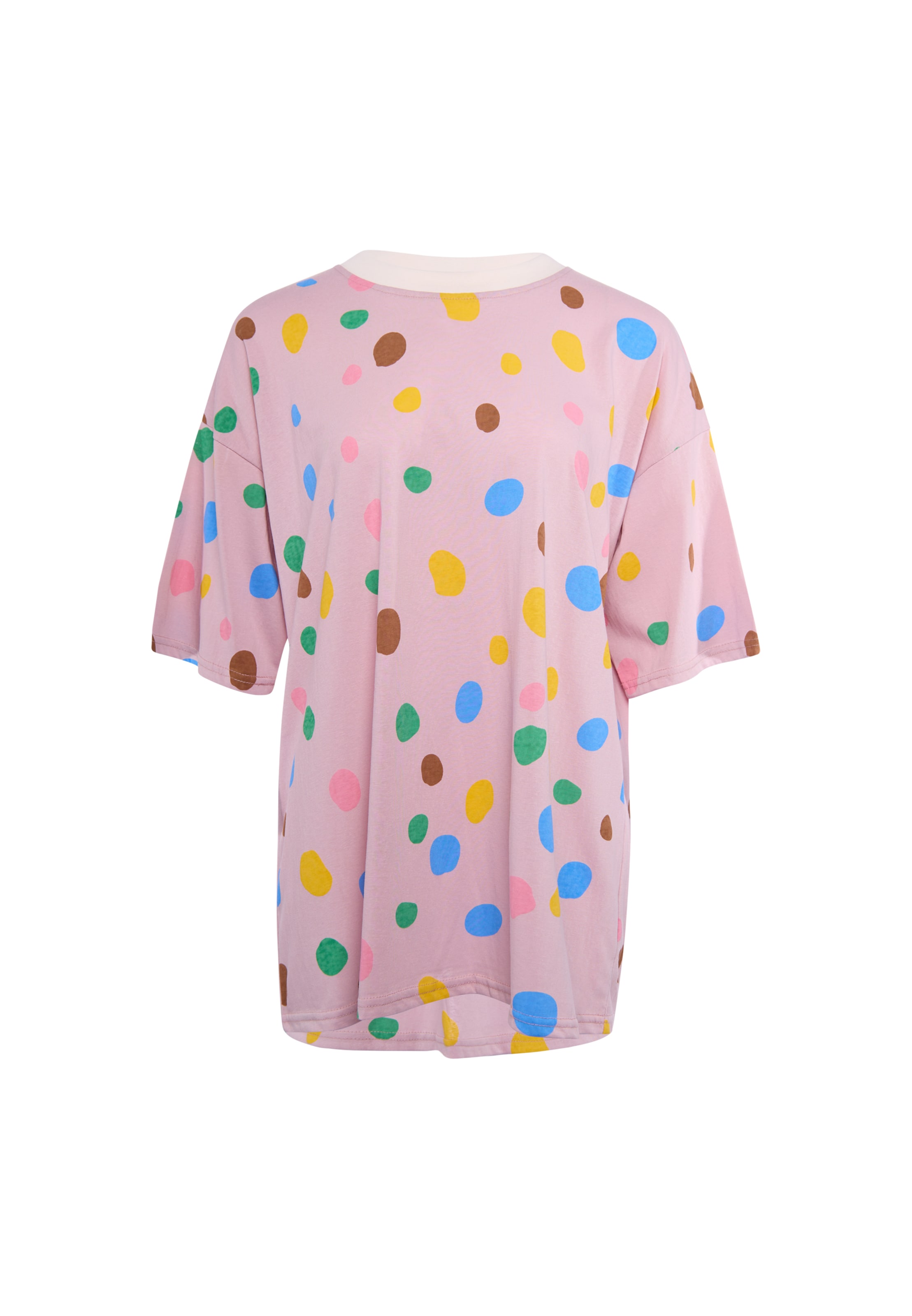 MYMO T-shirt 'Pop' en M en bleu roi / chocolat / rosé / blanc cassé, Vue avec produit