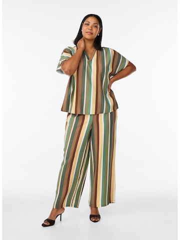 Zizzi Широкий Штаны 'Efina' в Коричневый