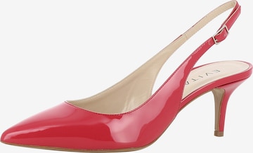 EVITA Slingback Pumps in Red: front