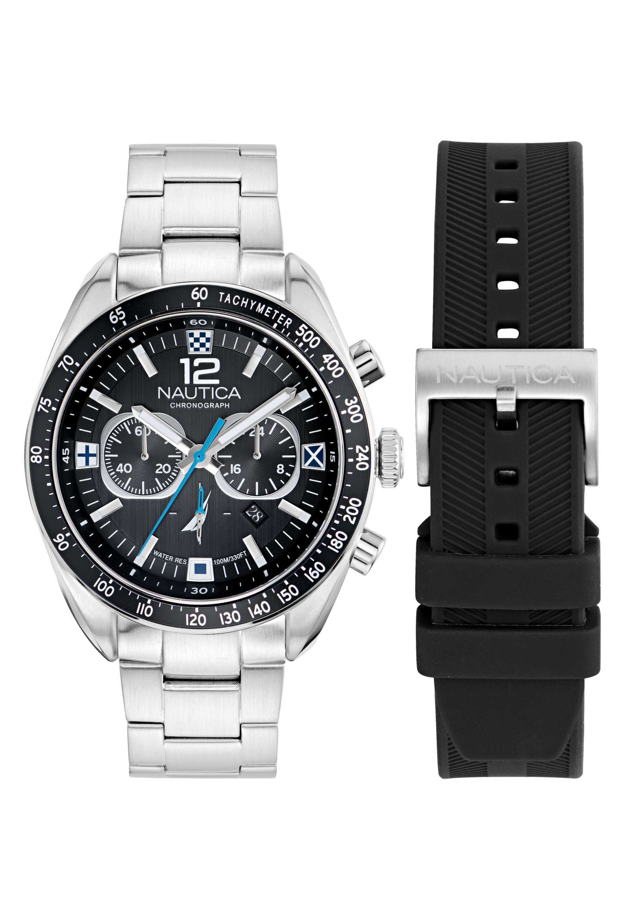 Montre à affichage analogique ' KEDGE ' NAUTICA en argent : devant
