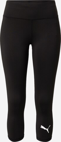 Skinny Pantalon de sport PUMA en noir : devant