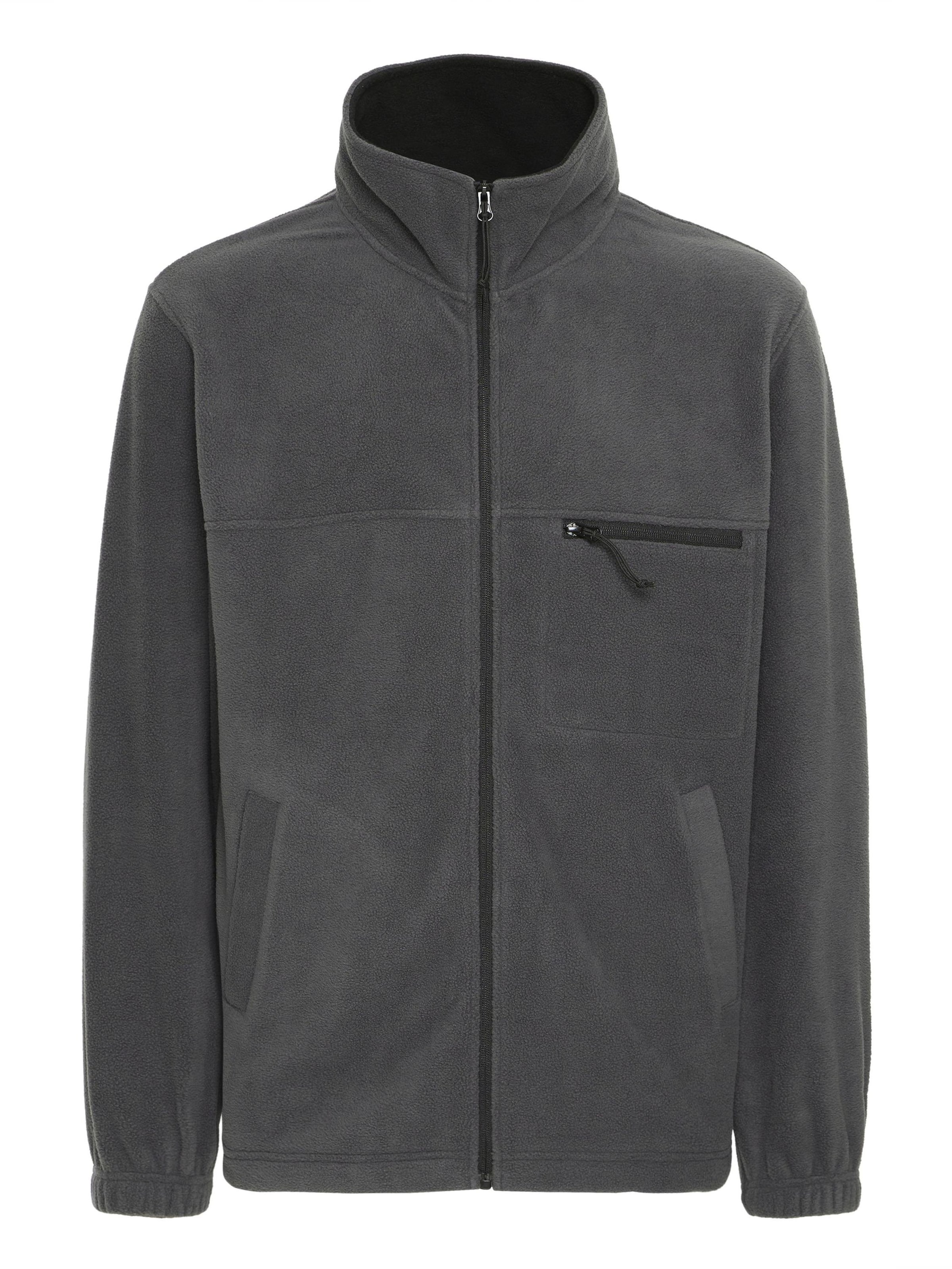 !Solid Fleece jas 'Matz' in Grijs: voorkant