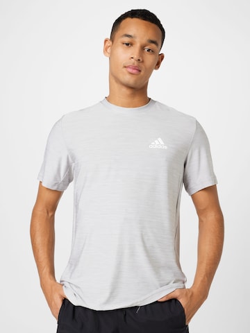 ADIDAS SPORTSWEAR Sportshirt 'Aeroready Designed To Move Stretch' in Grau: predná strana