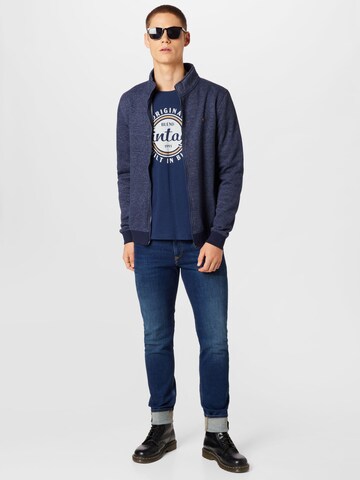 BLEND Zip-Up Hoodie in Blue