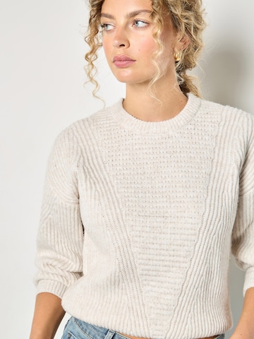 Apricot Waffle Rib Knit Soft Jumper ' ' in Beige