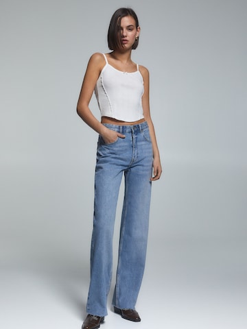 Pull&Bear Loosefit Jeans in Blauw