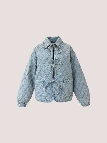 Apricot Cotton Denim Quilted Jacket ' Gesteppte Jeansjacke ' in Blau: Vorderseite