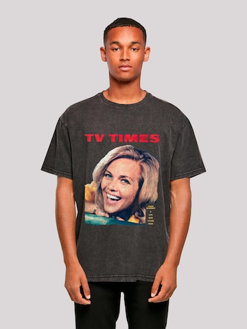 F4NT4STIC Shirt 'TV Times Honor Blackman 1964 Cover' in Zwart: voorkant
