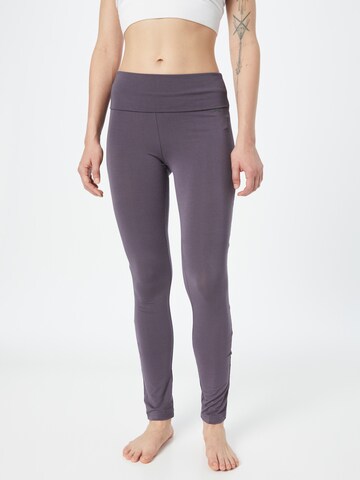 CURARE Yogawear Skinny Športové nohavice - Sivá: predná strana