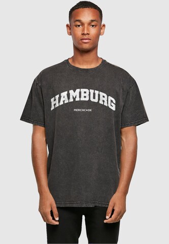 Merchcode Shirt 'Hamburg' in Grijs: voorkant