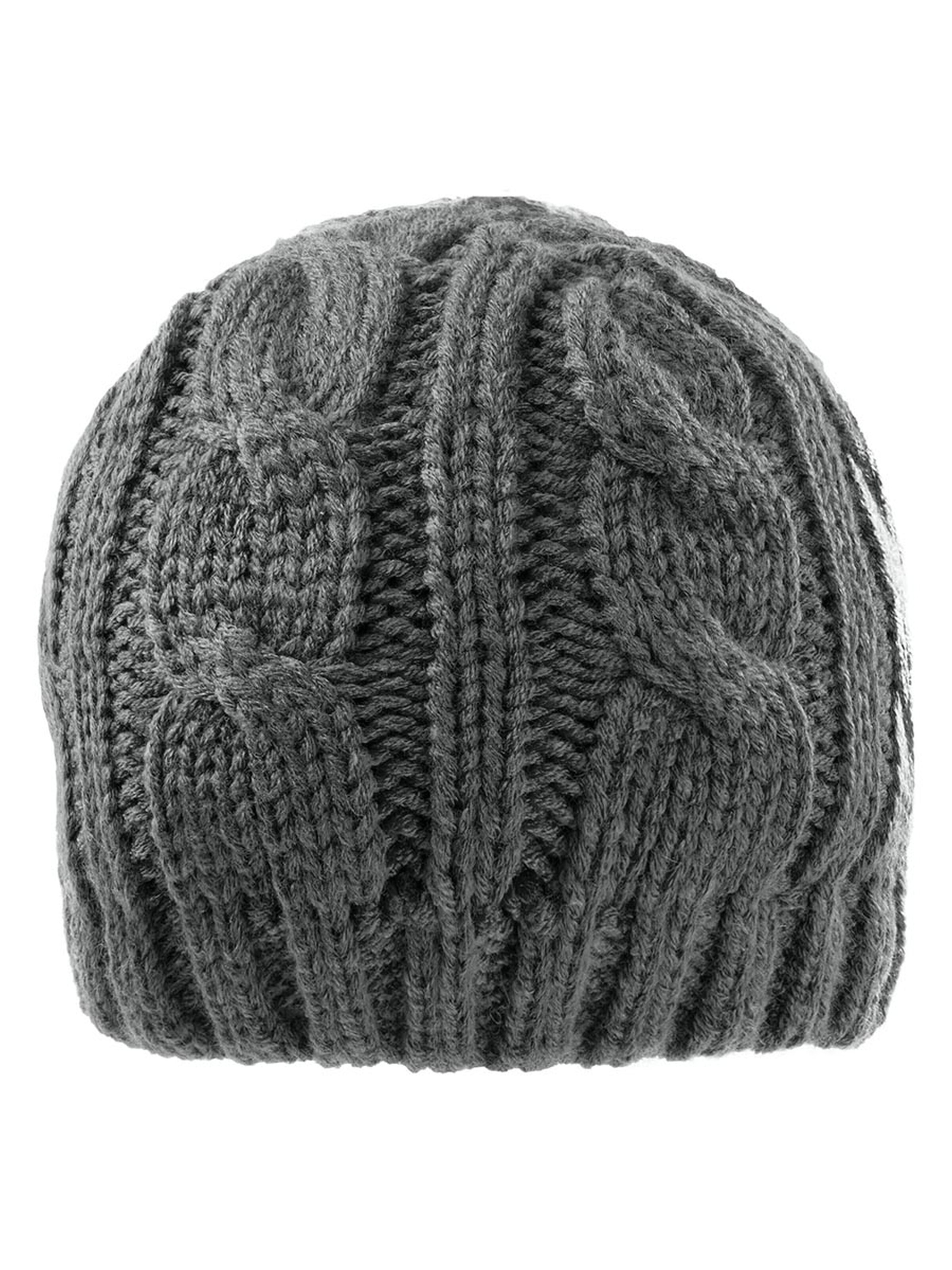 DÖLL Beanie 'Topfmütze Strick' in Grey: front
