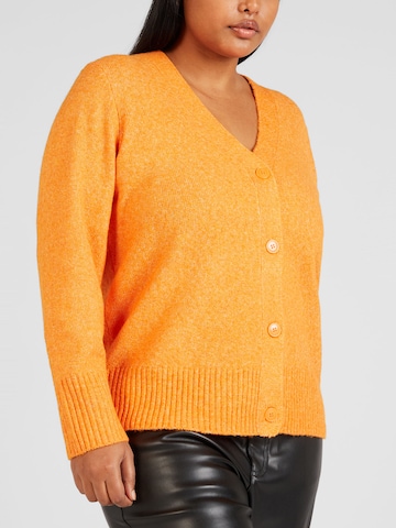 ONLY Carmakoma Knit Cardigan 'HAZEL' in Orange