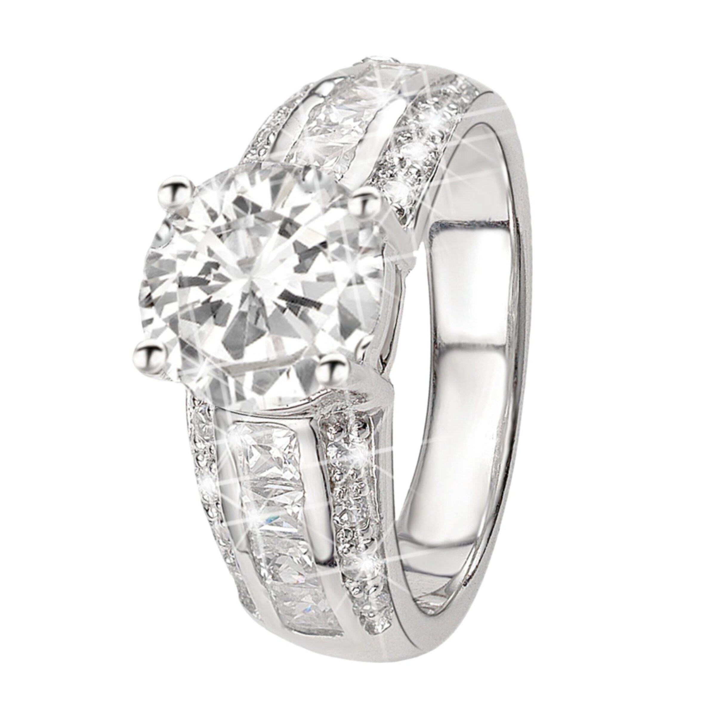 Lucardi Ring 'Klassisch' in Silver: front