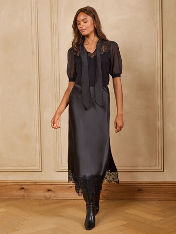 Chemisier love & roses en noir