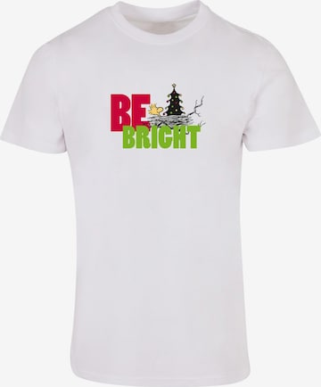 Merchcode T-Shirt 'Peanuts Be Bright' in Weiß: predná strana